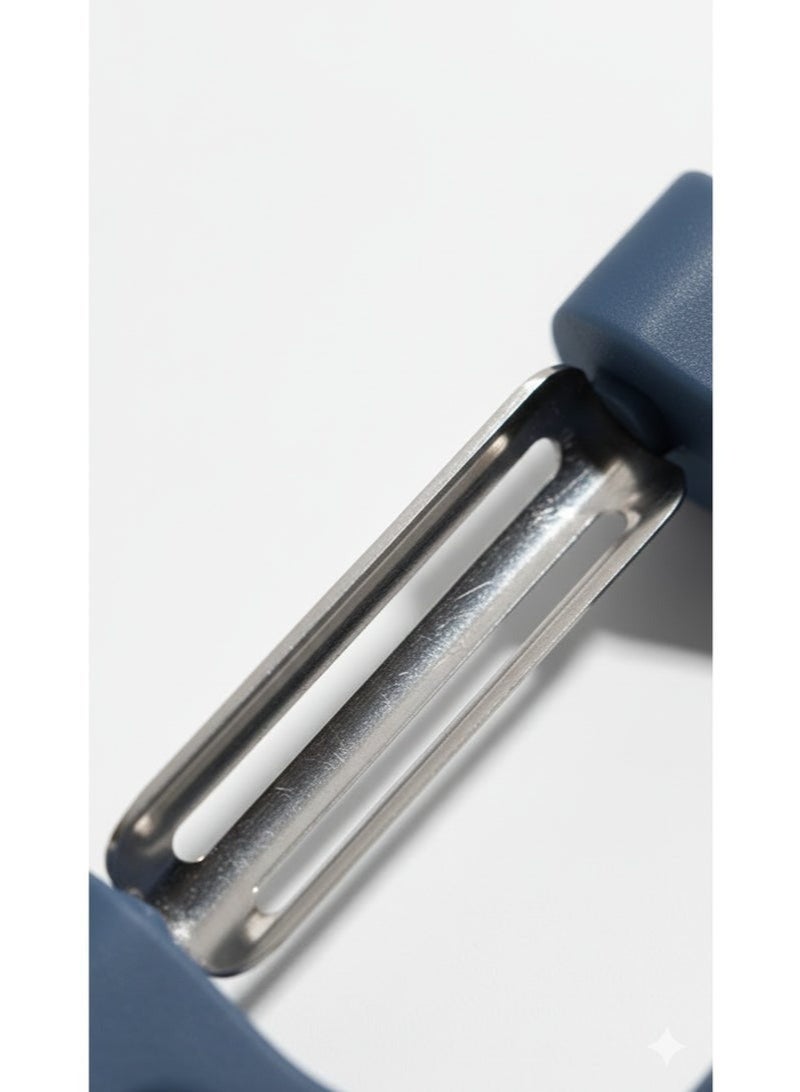 مقشرة خضراوات وفواكه عمودية متعددة الأغراض - تصميم ياباني بقاعدة قائمة بذاتها، شفرة حادة للغاية من الفولاذ المقاوم للصدأ 30CR13، مقبض مريح مانع للانزلاق، مزيل عيون البطاطس مدمج - Image 3